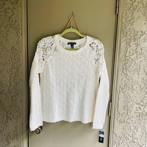 INC Macy’s Cotton & acrylic lace sweater